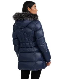 Outlet Ares Matelasse Pour Femmes Avec Contour En Fausse Fourrure Femmes Matelassés