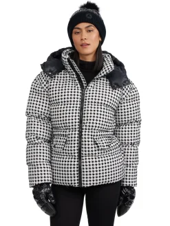 Fashion Ascella Manteau Matelasse Surdimensionne Court A Motif Pied- Femmes Matelassés