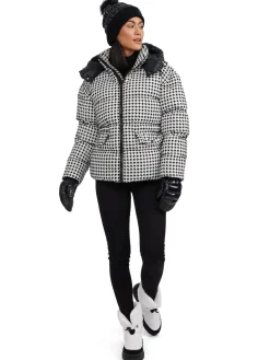 Fashion Ascella Manteau Matelasse Surdimensionne Court A Motif Pied- Femmes Matelassés