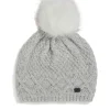 Outlet Cold Tuque Tricotee Avec Pompon En Fausse Fourrure Femmes Chapeaux