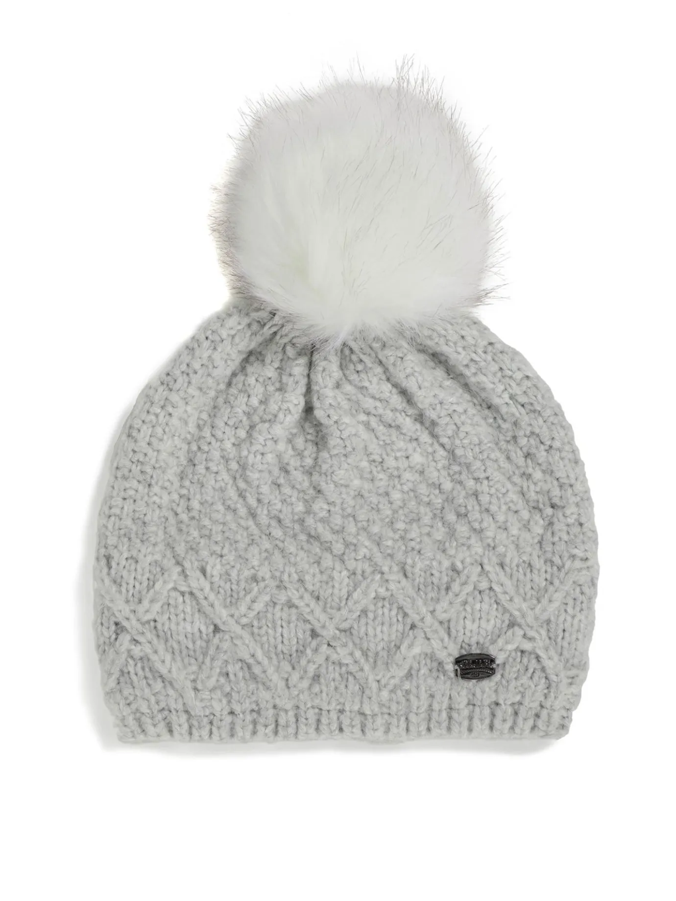 Outlet Cold Tuque Tricotee Avec Pompon En Fausse Fourrure Femmes Chapeaux