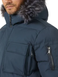 Store Hamilton Parka Matelasse Pour Hommes Avec Contour En Fausse Hommes Parkas