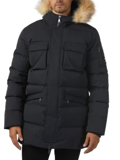 Clearance Hamilton Parka Matelasse Pour Hommes Avec Contour En Fausse Hommes Parkas