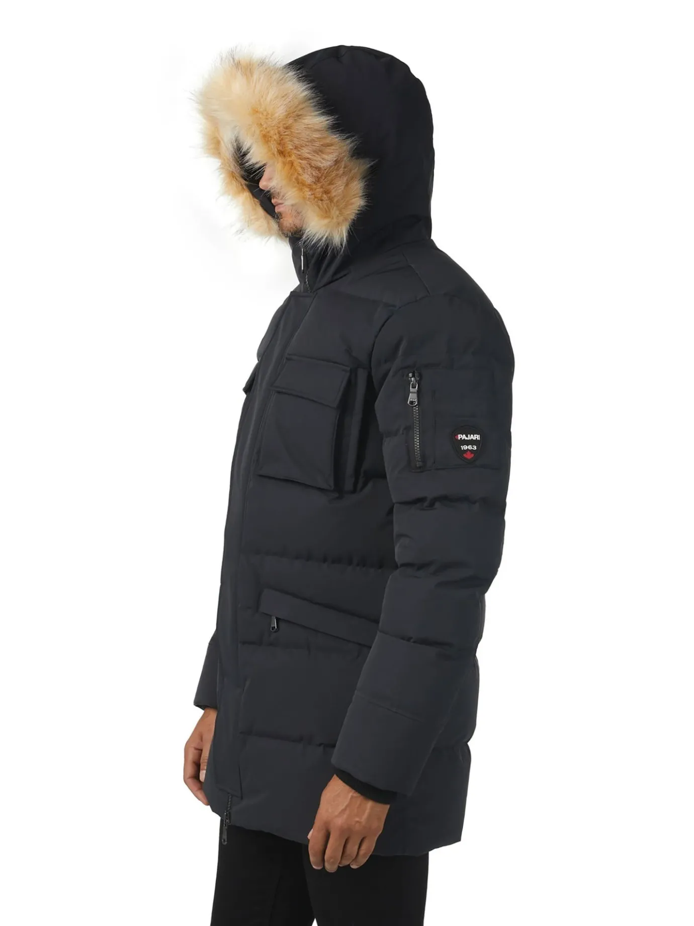 Clearance Hamilton Parka Matelasse Pour Hommes Avec Contour En Fausse Hommes Parkas