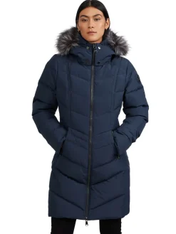 Store January Manteau Matelasse Pour Femmes Avec Fausse Fourrure Femmes Matelassés