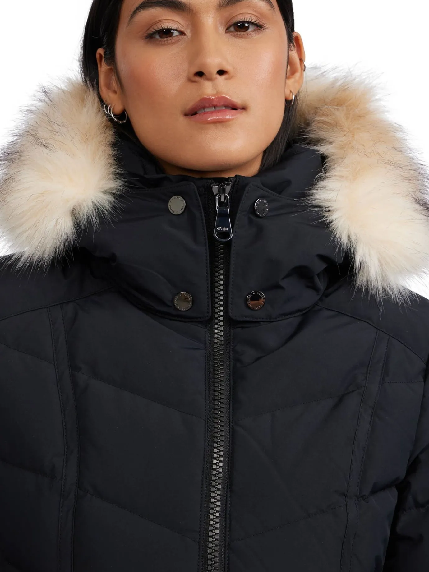Shop January Manteau Matelasse Pour Femmes Avec Fausse Fourrure Femmes Matelassés
