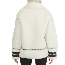 New Jenny Veste Zippee En Peau De Mouton Pour Femmes Femmes Bombers