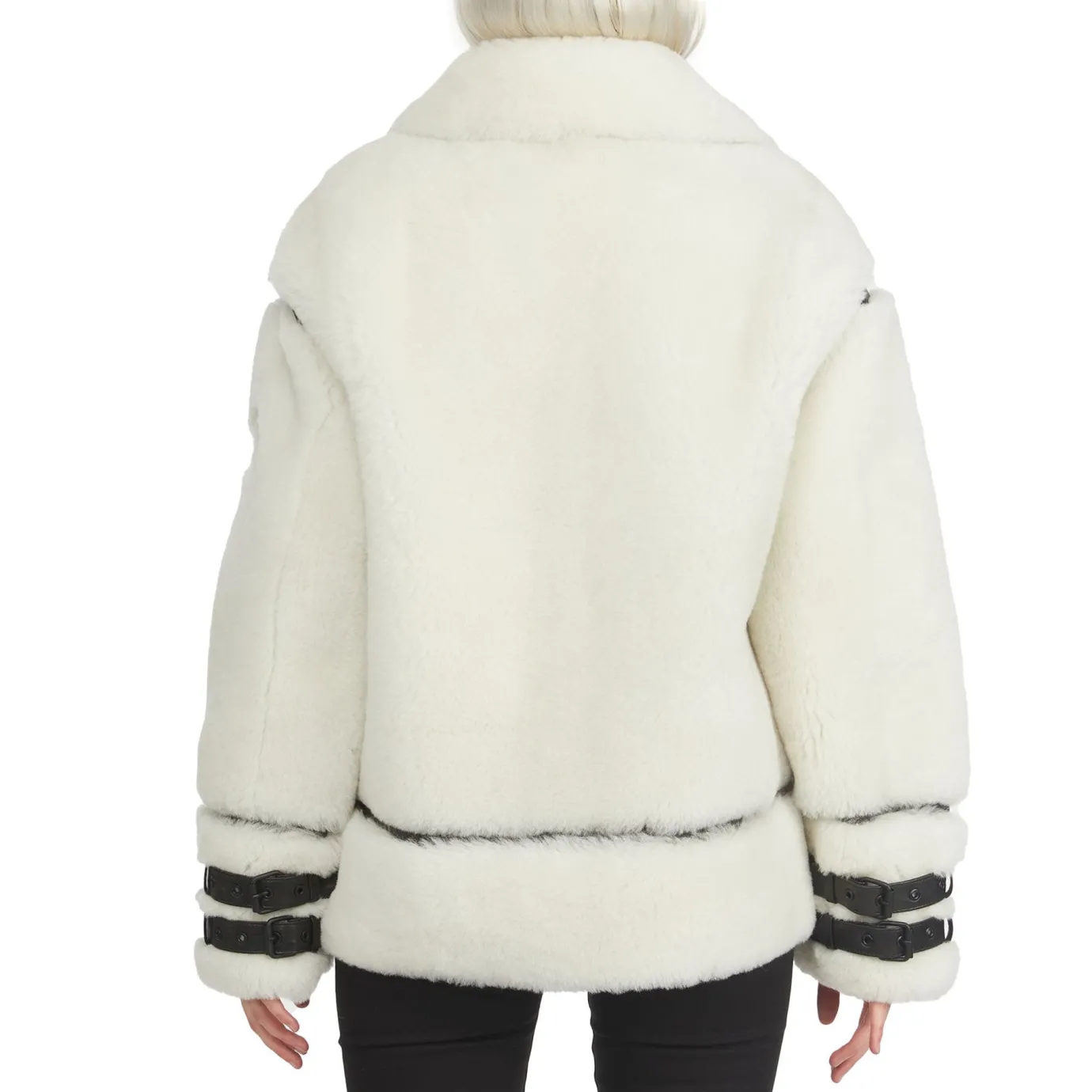 New Jenny Veste Zippee En Peau De Mouton Pour Femmes Femmes Bombers