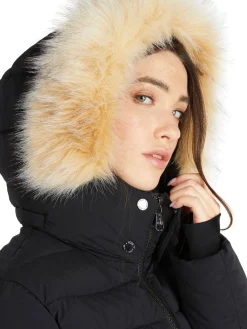 Flash Sale Jupiter Matelasse Pour Femmes Avec Fausse Fourrure Femmes Parkas