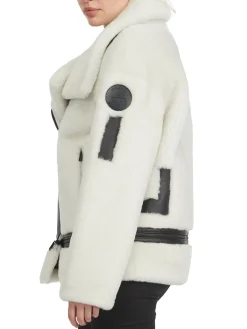 New Naomi Veste Perfecto En Peau De Mouton Pour Femmes Femmes Bombers
