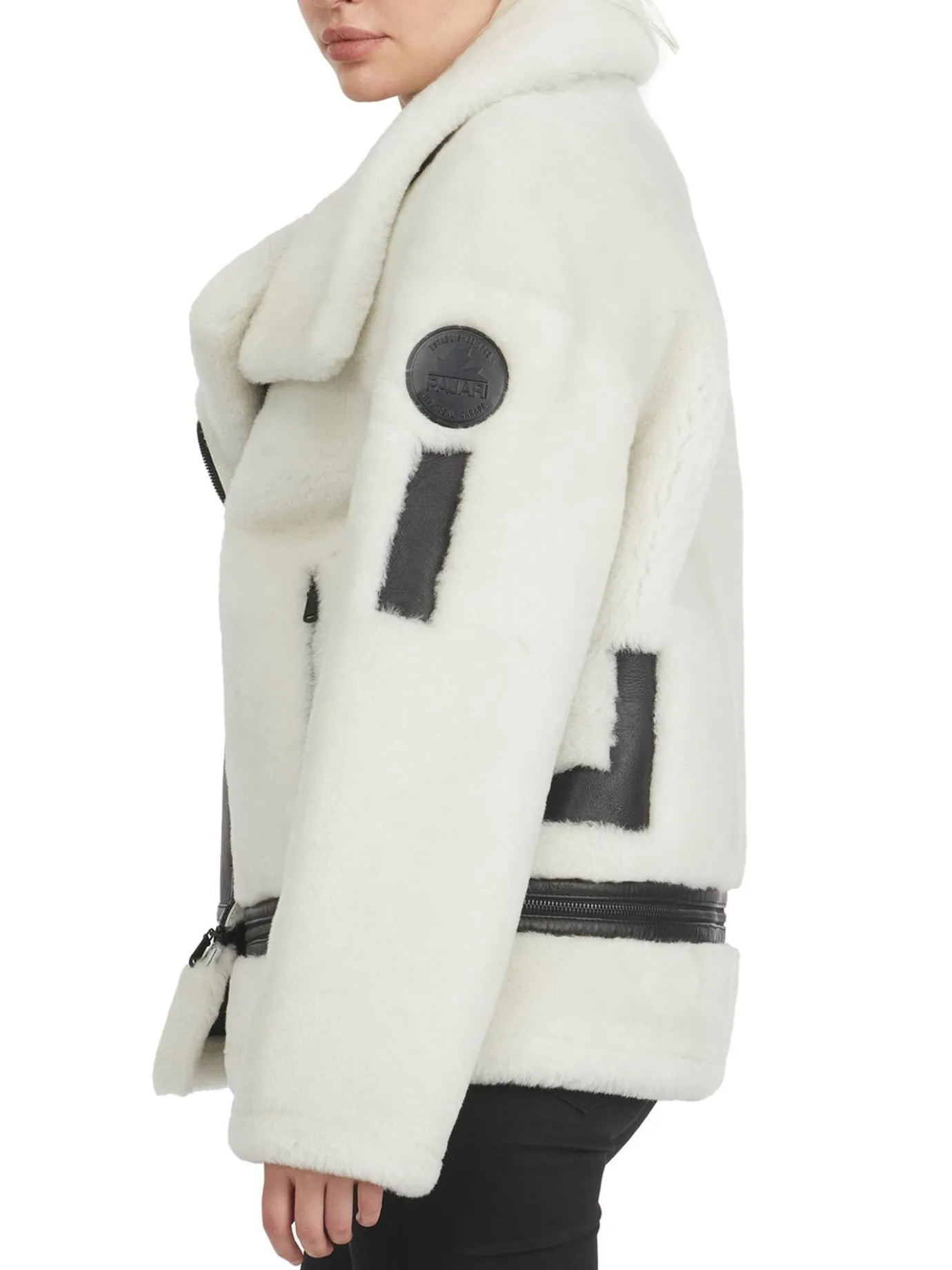 New Naomi Veste Perfecto En Peau De Mouton Pour Femmes Femmes Bombers