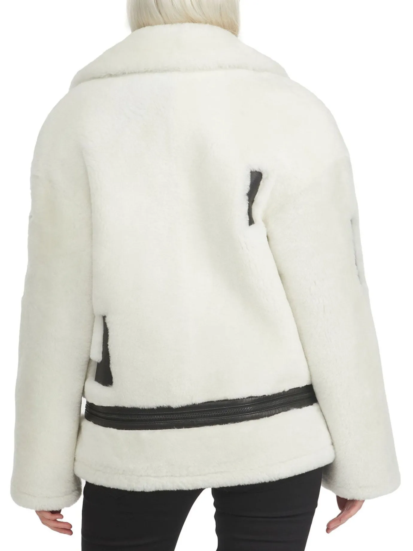 New Naomi Veste Perfecto En Peau De Mouton Pour Femmes Femmes Bombers