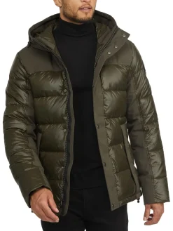 Clearance Olsen Matelasse Leger Pour Hommes Hommes Matelassés