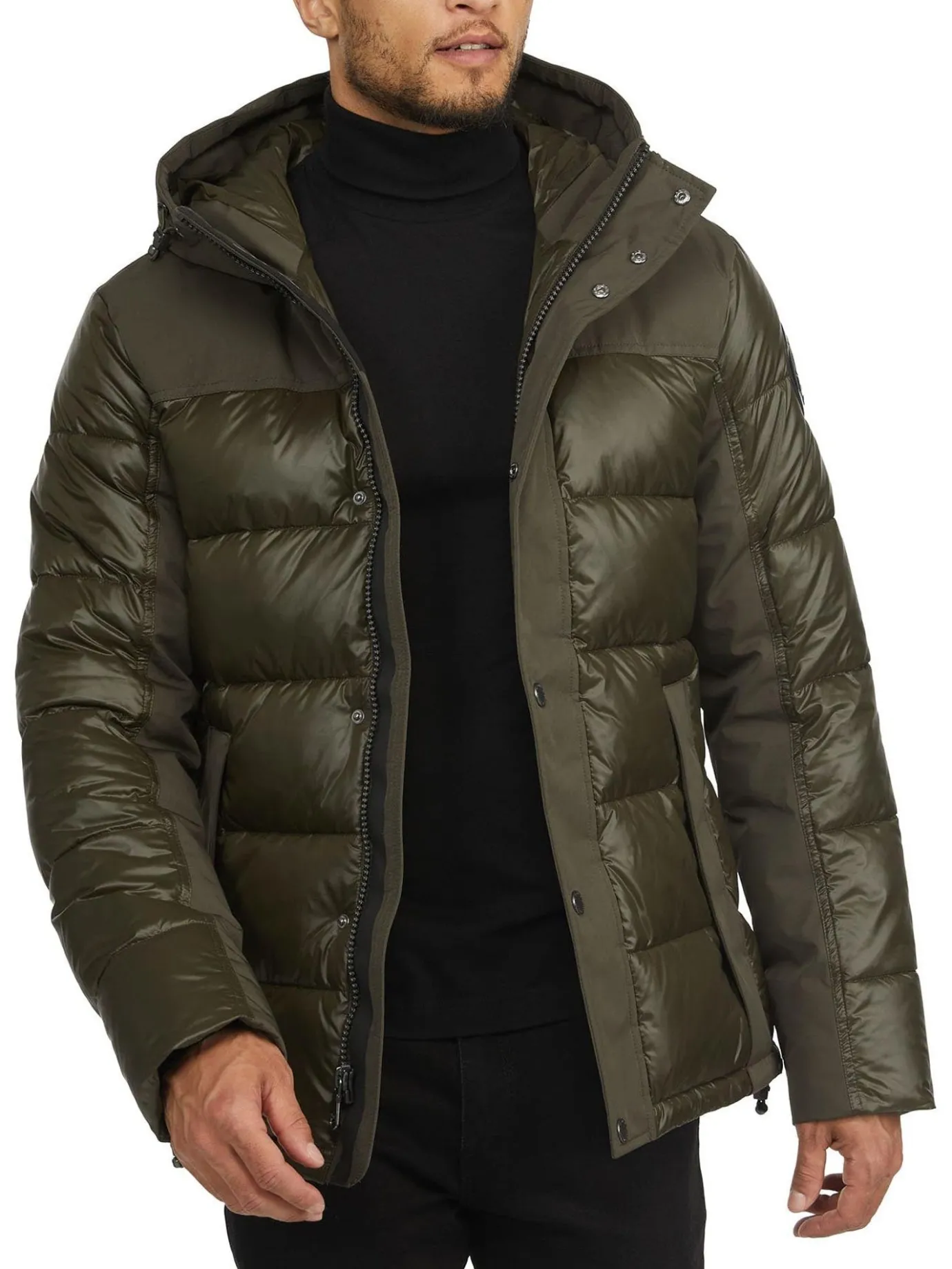 Clearance Olsen Matelasse Leger Pour Hommes Hommes Matelassés