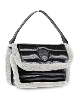 Shop Sac A Bandouliere Matelasse Avec Peau De Mouton Femmes Sacs