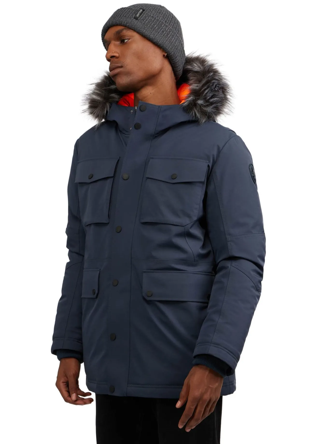 Best Sale Soren Parka Pour Hommes Avec Contour En Fausse Fourrure Hommes Parkas