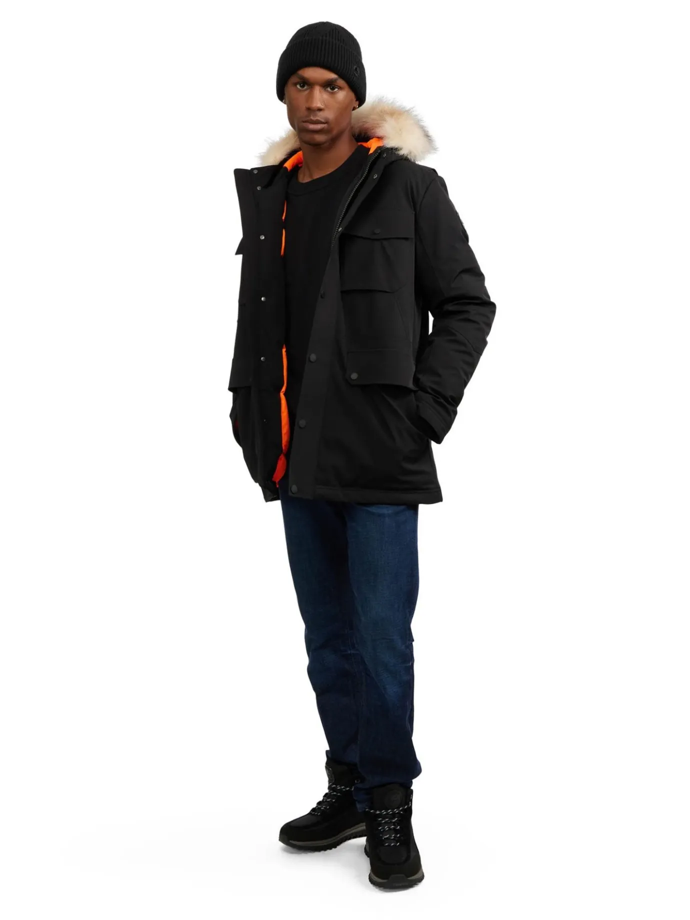 Sale Soren Parka Pour Hommes Avec Contour En Fausse Fourrure Hommes Parkas