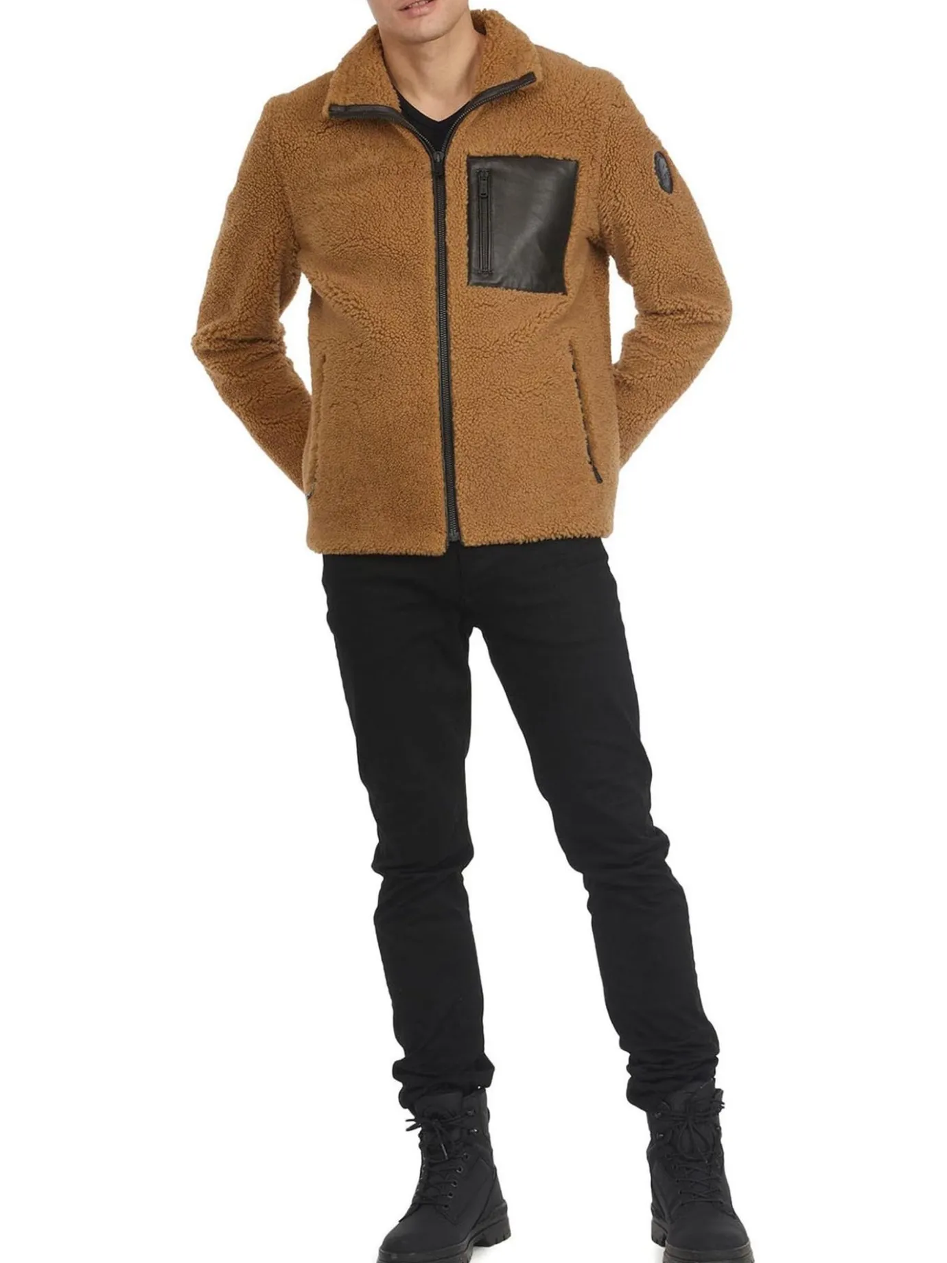Cheap Teddy Manteau En Peau De Mouton Pour Hommes Hommes Bombers