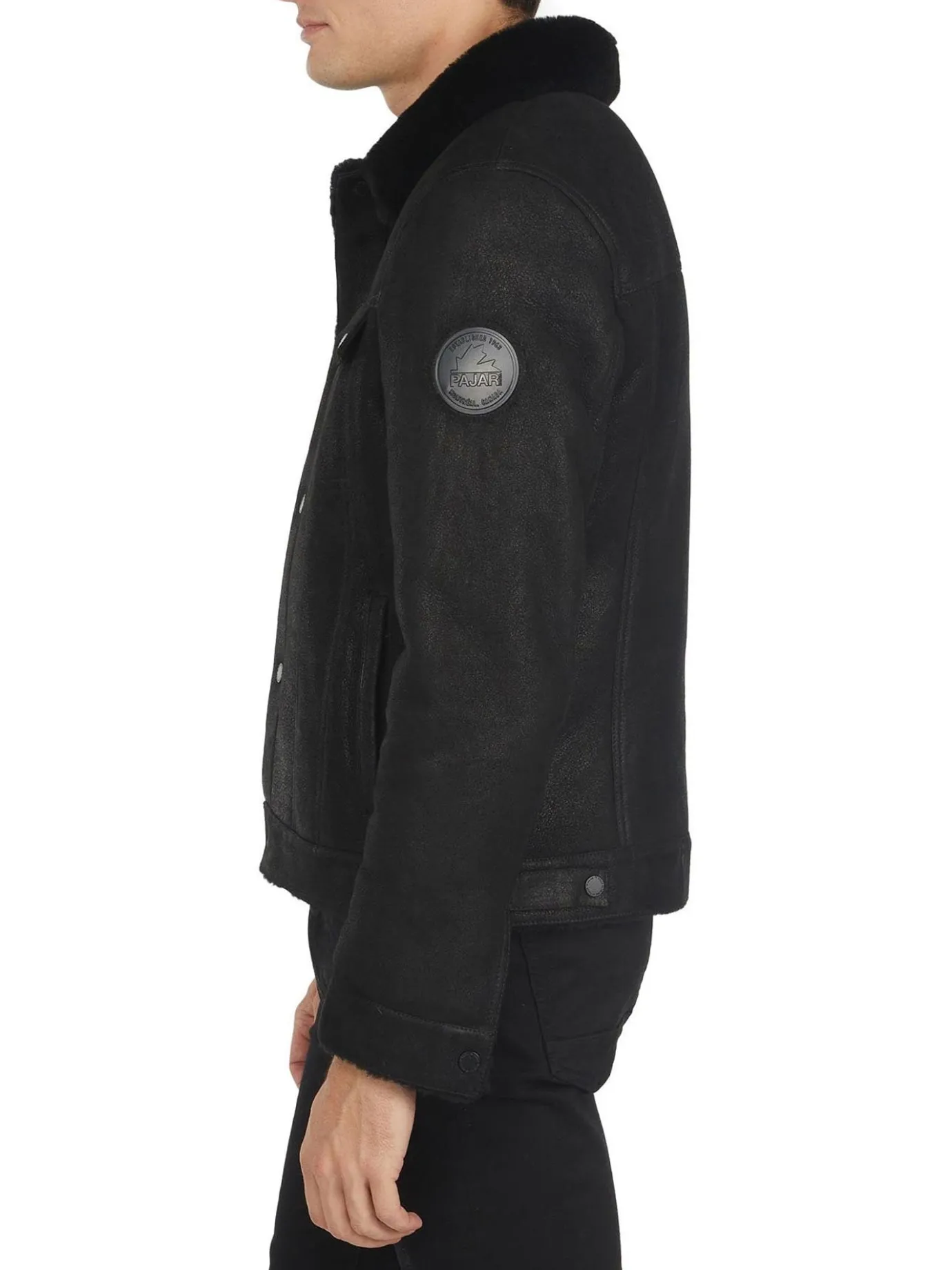 Cheap Trucker Manteau En Peau De Mouton Pour Hommes Hommes Bombers